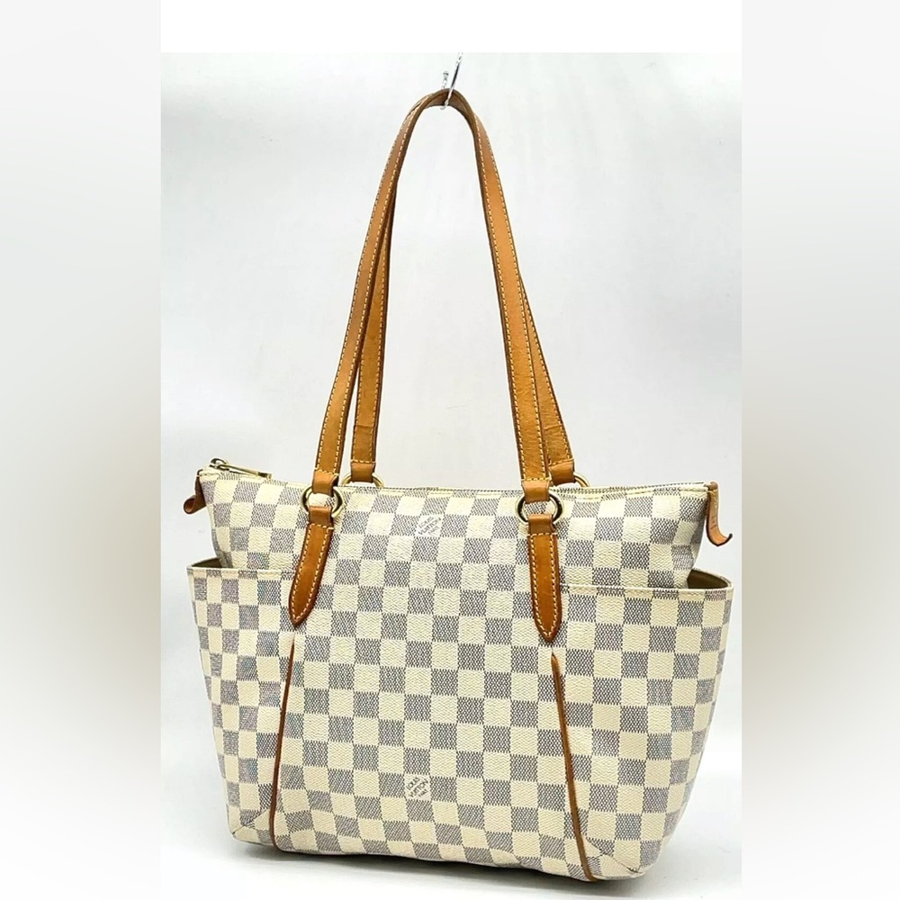 Damier Azur Totally PM Tote Bag White